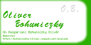 oliver bohuniczky business card